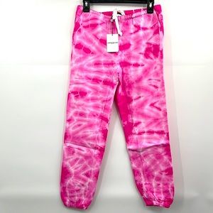 Generation Love Isla Tie Dye Pink White Sweatpants Joggers Loungers